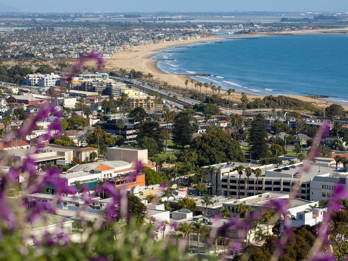 A view of the ocean and Ventura near the animal hospital.